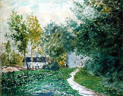 風景（油彩・キャンバス） 作： Maxime Emile Louis Maufra