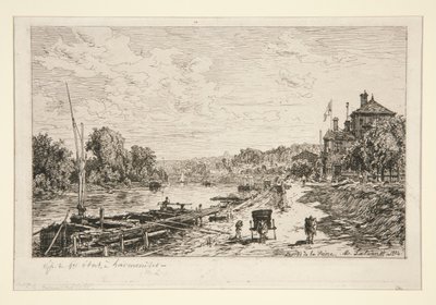 Bords de la Seine (セーヌ川のほとり) 作： Maxime Lalanne