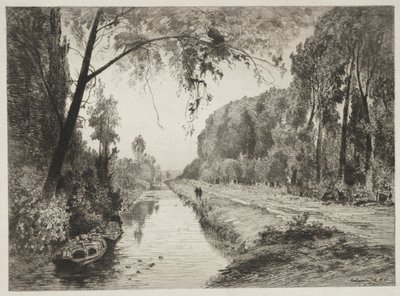 ポンサントマクサンスの運河、c。 1878年。 作： Maxime Lalanne