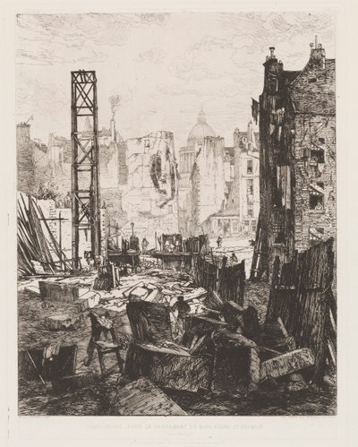 1862年にサンジェルマン大通りを開くための解体。 作： Maxime Lalanne