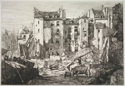 Écoles通りの開業のための解体、1862。 作： Maxime Lalanne