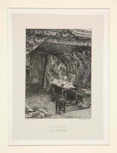 Le look out, Cabinet de Victor Hugo (The Look-Out, the Office of Victor Hugo), pl. スイート シェ ヴィクトル ユーゴー (Victor Hugo) から 9 作： Maxime Lalanne