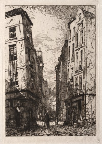Rue des Marmousets (オールド パリ) 作： Maxime Lalanne