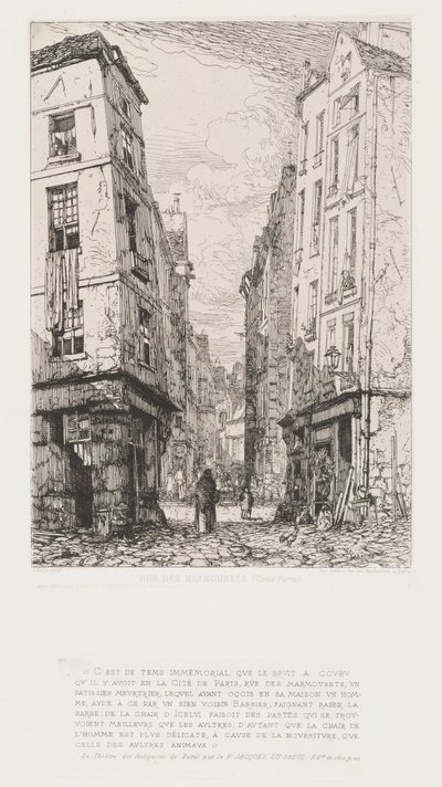 Rue des Marmousets (オールド パリ) 作： Maxime Lalanne