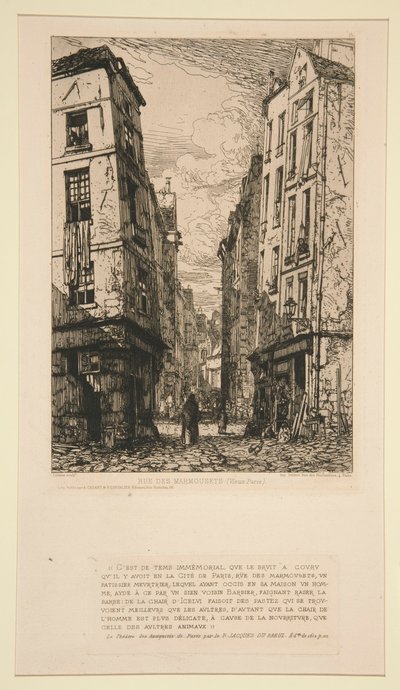 Rue des Marmousets (オールド パリ) 作： Maxime Lalanne