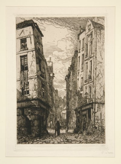 Rue des Marmousets (オールド パリ) 作： Maxime Lalanne