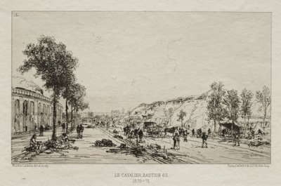 パリ包囲戦の芸術的記憶: Le Cavalie (Bastion 63) 作： Maxime Lalanne