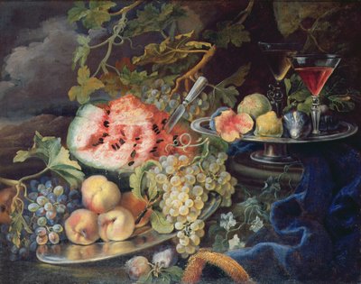 静物（キャンバスに油彩） 作： Maximilian Pfeiler or Pfeiller