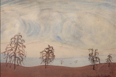 木々のある風景、1917 作： Maximilian Voloshin