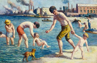 入浴者 作： Maximilien Luce