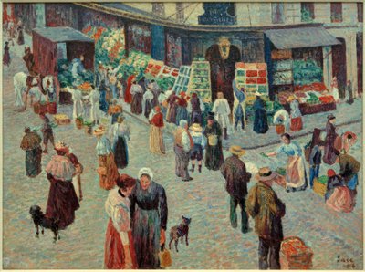 食料品店、Rue des Abbesses 作： Maximilien Luce