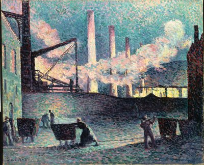 クーイエの工場の煙突、1903 作： Maximilien Luce