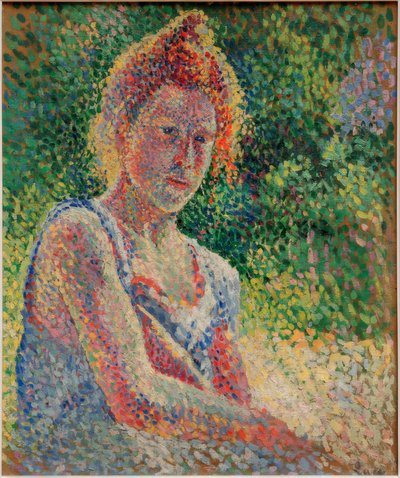 若い女性の肖像 作： Maximilien Luce