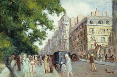 パリのストリートシーン。 Scene de Rue a Paris、1935-37 作： Maximilien Luce