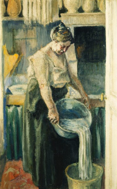 Laundress; La Blanchisseuse、 作： Maximilien Luce