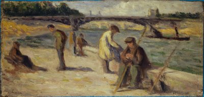 ケ・マラケ河岸、1936年以前（木に油彩） 作： Maximilien Luce