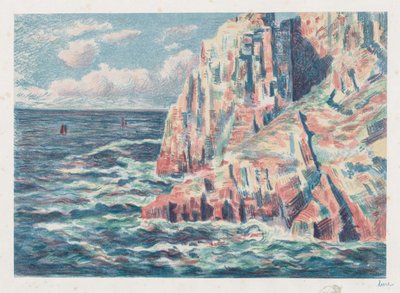 カマレットの海、レッドロックス、1895年。 作： Maximilien Luce