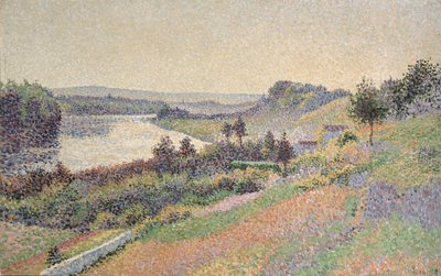 エルブレーのセーヌ川、1890年 作： Maximilien Luce