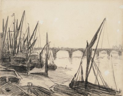 VauxhallBridgeのテムズ川 作： Maximilien Luce