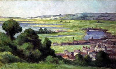 オンフルールの眺め（油彩・キャンバス） 作： Maximilien Luce