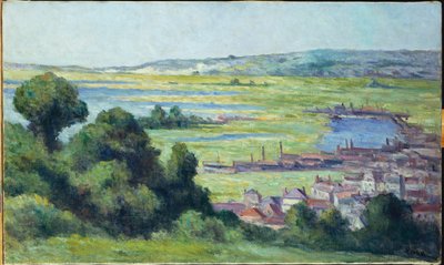 オンフルールの眺め 作： Maximilien Luce