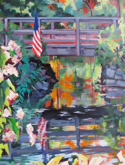 アメリカ国旗橋の映り込み 作： Maxine Shore