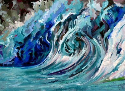 荒れ狂う波 作： Maxine Shore