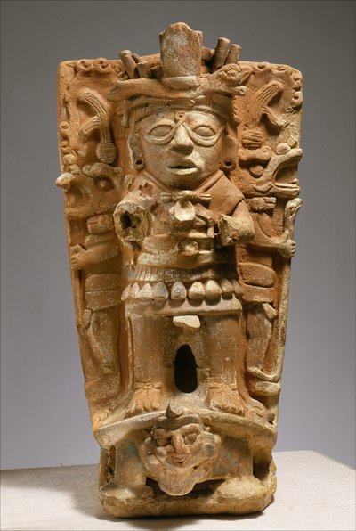 7〜9世紀半ばのメキシコからの香炉サポート（セラミック） 作： Mayan