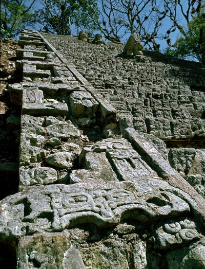 ヒエログリフ階段の眺め（西暦743年 作： Mayan