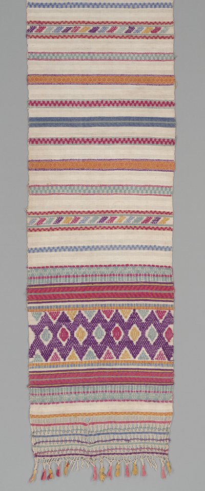 儀式用の布、c.1905-35（綿と絹） 作： Mayan Mayan