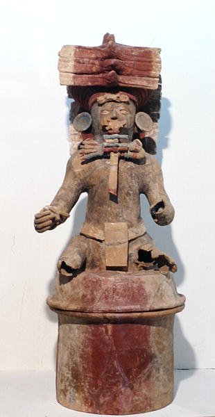 中央アメリカ、ホンジュラス、コパン出土、古典期後期（西暦600～900年）、香炉（テラコッタ） 作： Mayan Mayan