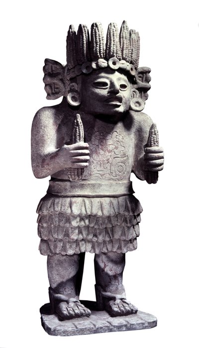 プレコロムビア文明。メイドの神を表すマヤの像。パリ、男性学博物館 作： Mayan Mayan