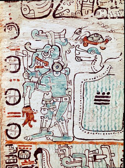 マドリッドのコーデックス（codex tro cortesianus）は、エルナン・コルテス（1485-1547）がスペインで報告したホロスコープと占星術の表を扱っています。描かれた細密画 作： Mayan Mayan