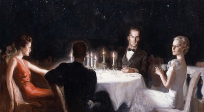 星空の下でのディナー 作： McClelland Barclay