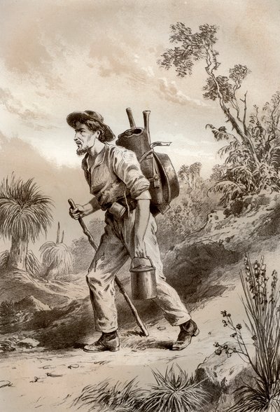 1879年、オーストラリアの「Digger on the tramp」。 作： McFarlane and Erskine