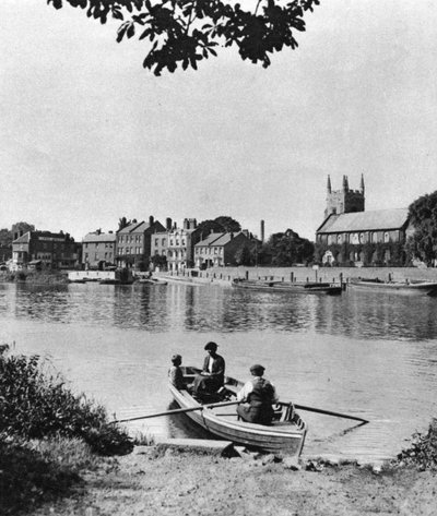 テムズ川を渡ってロンドンのアプレンティスインに向かうフェリー。ロンドン、アイルワース、1926-1927。 作： McLeish
