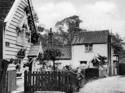 ハドリーグリーン、ロンドン、1926年から1927年までの木造コテージ。 作： McLeish
