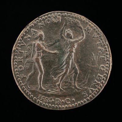 ダフネを追いかけるアポロ［逆］、1556年 作： Medallist R.C.