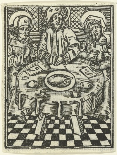 エマオの晩餐 作： Meester van de Delbecq Schreiber Passie (attributed to)