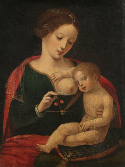聖母子 作： Meester van de Vrouwelijke Halffiguren