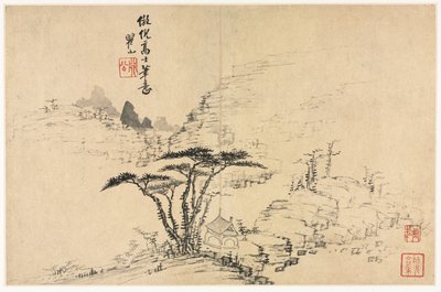 1690 年、オールド マスターズ以降のさまざまなスタイルの風景。 作： Mei Qing