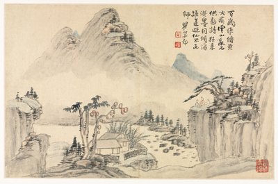 1690 年、オールド マスターズ以降のさまざまなスタイルの風景。 作： Mei Qing