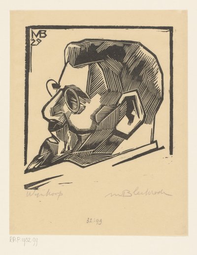 David Wijnkoop の肖像 (オブジェクトのタイトル) 作： Meijer Bleekrode (signed by artist)