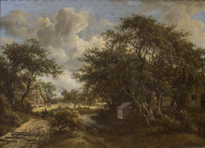 木々に囲まれた村 作： Meindert Hobbema