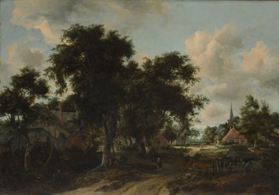 村への入り口、およそ。 1665年。 作： Meindert Hobbema