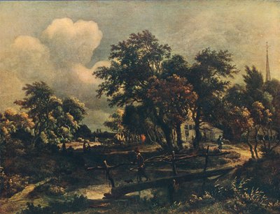 素朴な橋、17世紀、1909年 作： Meindert Hobbema