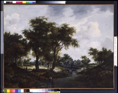 水車小屋 (トレバーの風景) (キャンバスに油彩) 作： Meindert Hobbema