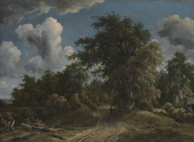 ウッドランドロード、ca。 1670。 作： Meindert Hobbema