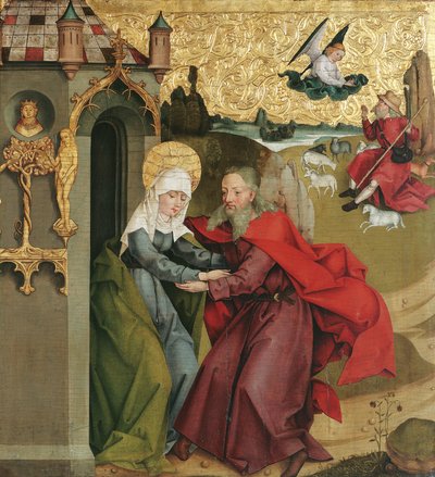 ゴールデンゲートでのヨアヒムとアンナの出会い 作： Meister der Divisio Apostolorum