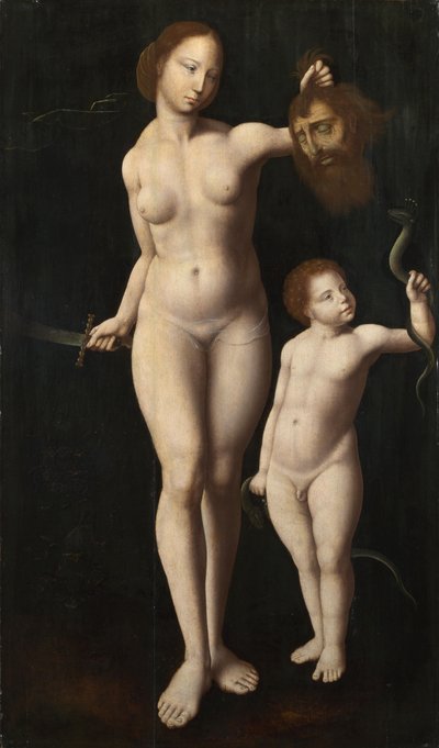 ジュディスと幼児ヘラクレス、c。 1525 作： Meister der Mansi Magdalena